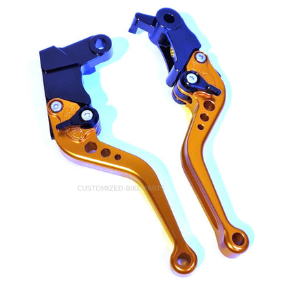 KTM 790 Duke 2018-2025 ORANGE SHORT ADJUSTABLE BRAKE & CLUTCH LEVER SET