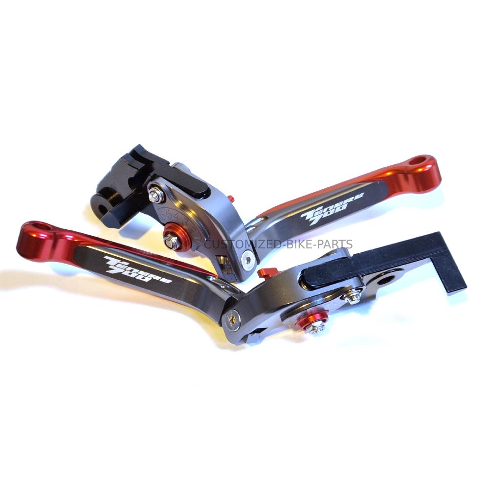 Red/Grey Adjustable Clutch Brake Lever Set - Yamaha Tenere 700 /XTZ 2019-2025