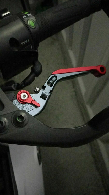 Red/Grey Adjustable Clutch Brake Lever Set - Yamaha Tenere 700 /XTZ 2019-2025