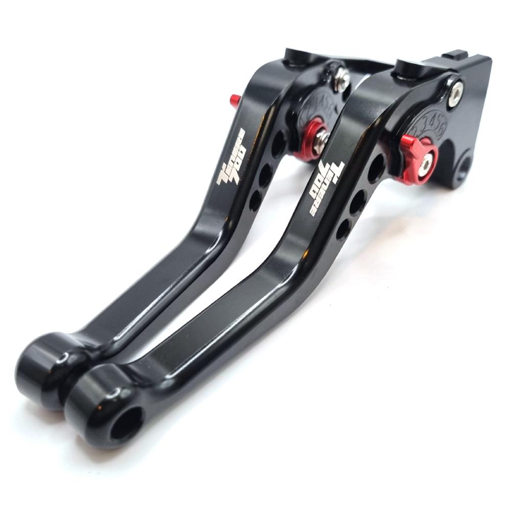 Black Short Engraved Clutch & Brake Levers - Yamaha Tenere 700 2019-2025