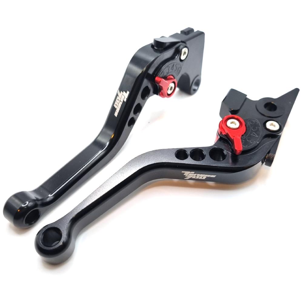 Black Short Engraved Clutch & Brake Levers - Yamaha Tenere 700 2019-2025
