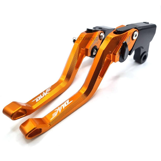 KTM 790 Duke 2018-2025 ORANGE SHORT 5D ADJUSTABLE BRAKE & CLUTCH LEVER SET