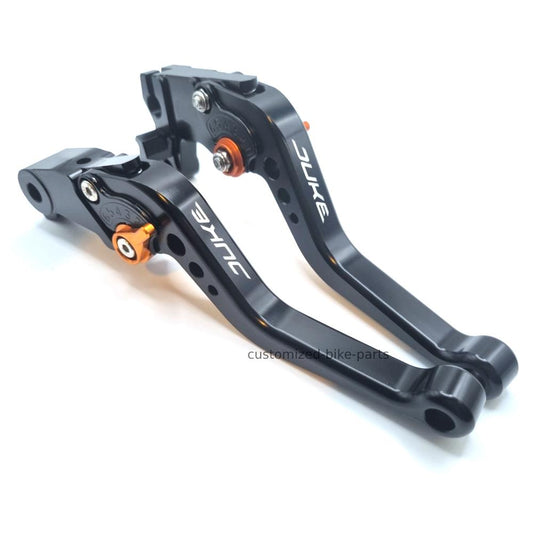 KTM 790 Duke 2018-2025 SHORT BLACK ADJUSTABLE BRAKE & CLUTCH LEVER SET