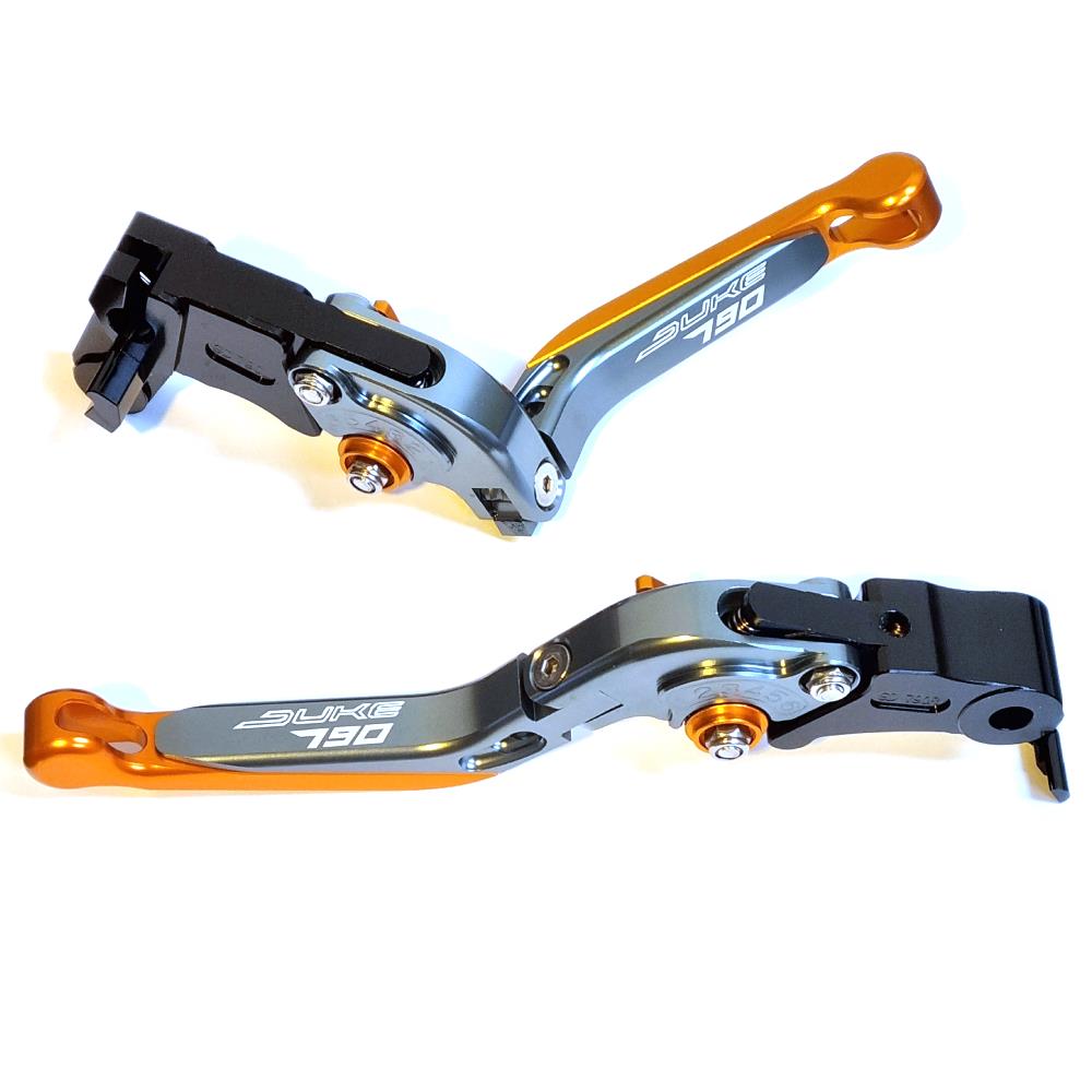 Adjustable Clutch & Brake Lever Set Titanium Orange - KTM 790 Duke 2018-2025