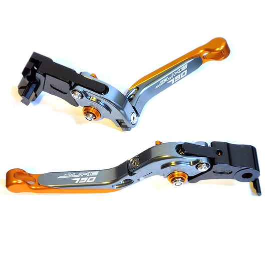 Adjustable Clutch & Brake Lever Set Titanium Orange - KTM 790 Duke 2018-2025