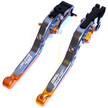 Adjustable Clutch & Brake Lever Set Titanium Orange - KTM 790 Duke 2018-2025