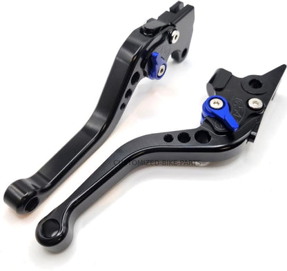 Short Black Blue Clutch & Brake Levers For Suzuki GSX-R 125 2020-2025