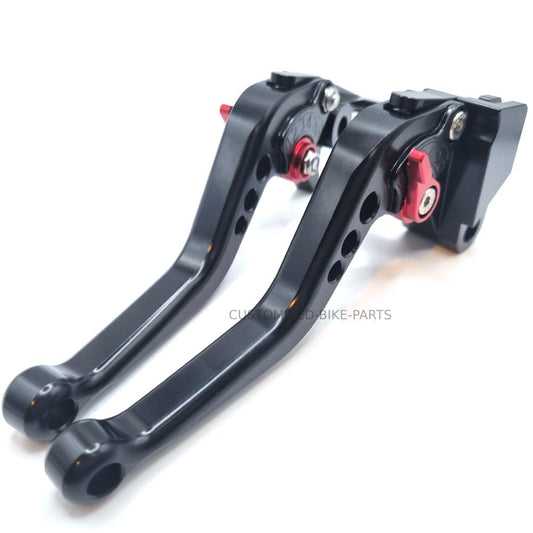 Short Black Red Clutch & Brake Levers For Kawasaki Vulcan S 650 2015-2025