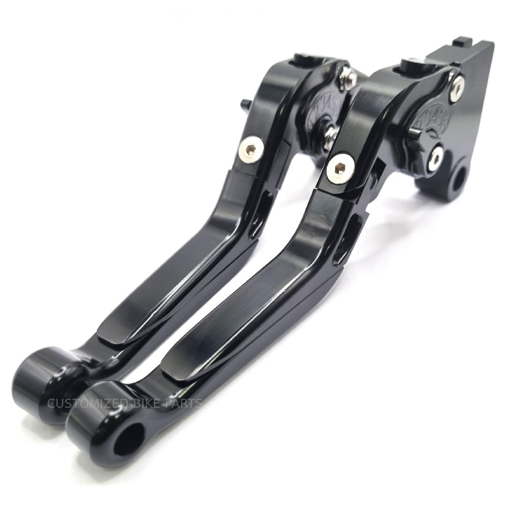 Black Adjustable Clutch & Brake Levers for Triumph Bonneville T120 / T100 16-25