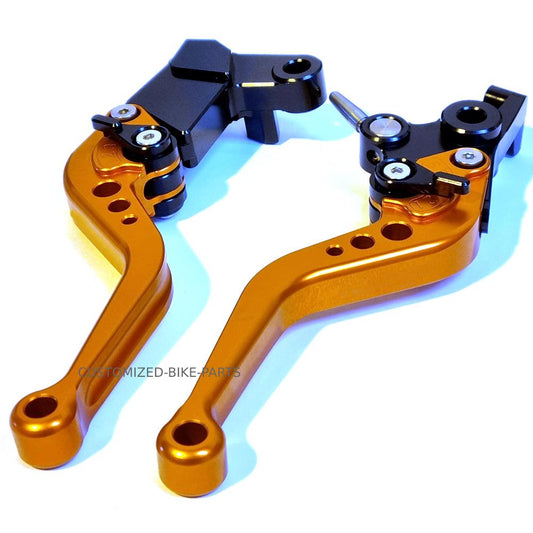 Short Orange Adjustable Brake & Clutch Lever Set - KTM 790 Duke 2018-2025