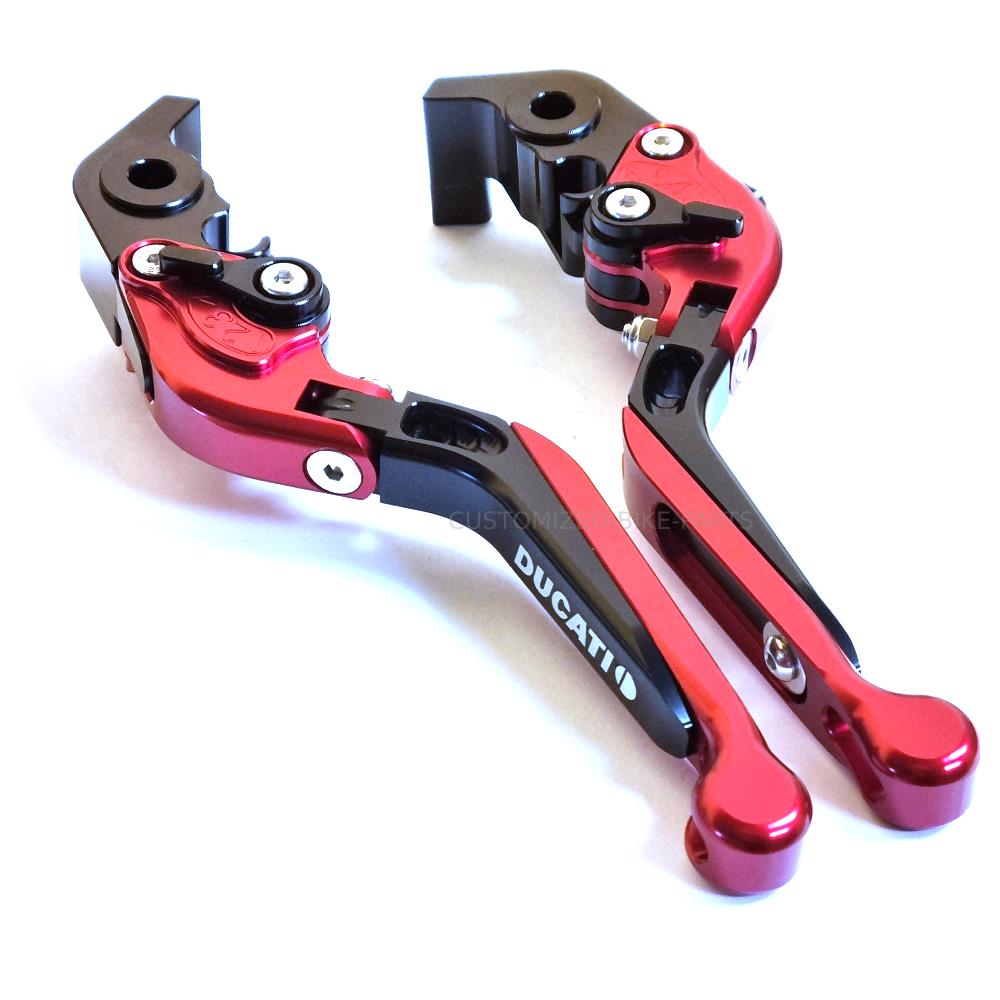 Red / Black Clutch & Brake Levers For Ducati Streetfighter V4S 2020-2024