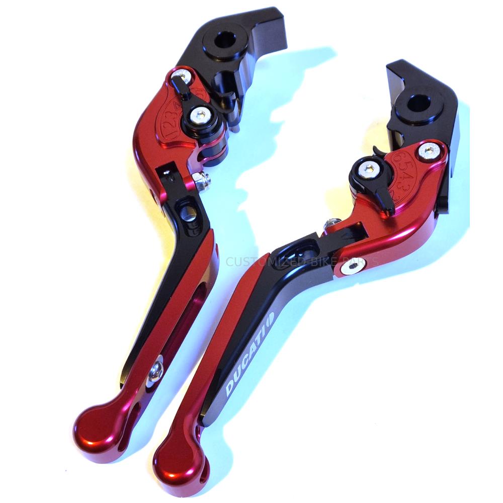 Red / Black Clutch & Brake Levers For Ducati Streetfighter V4S 2020-2024