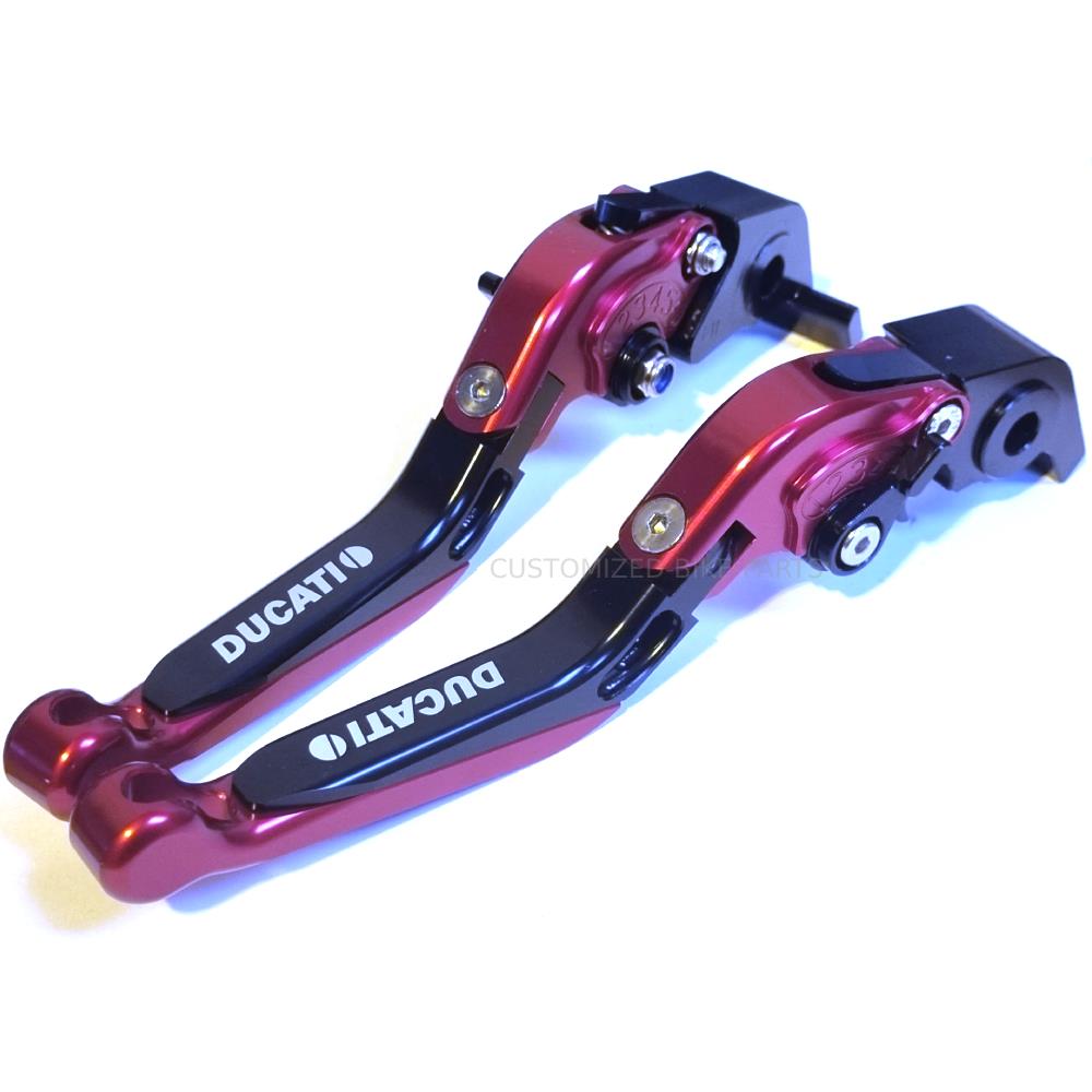 Red / Black Clutch & Brake Levers For Ducati Streetfighter V4S 2020-2024