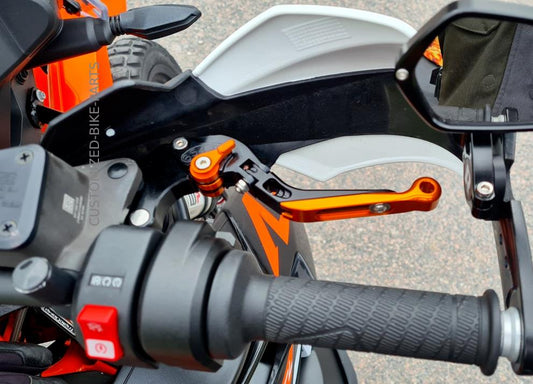 KTM 890 R/S Adventure 2020-2025 Adjustable Clutch Brake Lever Set Black / Orange