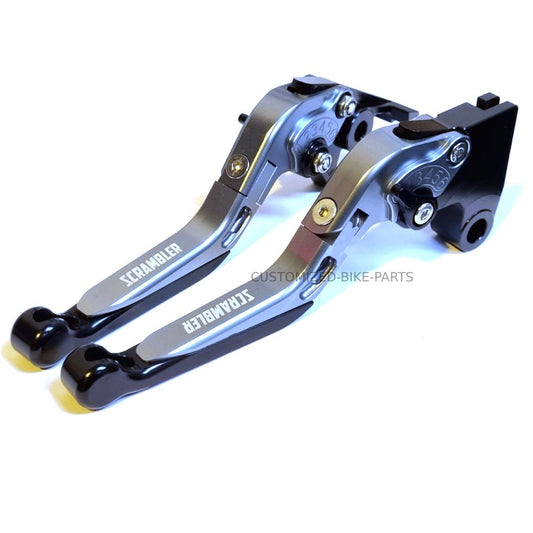 Titanium/Black Clutch & Brake Levers Triumph Scrambler / Street 2017-2023