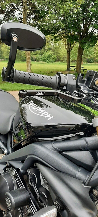 DLS Long Black Clutch & Brake Lever Triumph BONNEVILLE SE T100 Black 2006-2015