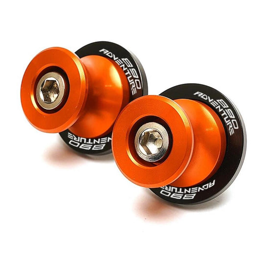 Orange Rear Swingarm Spools Paddock Stand Bobbins KTM 890 Adventure 2020-2025