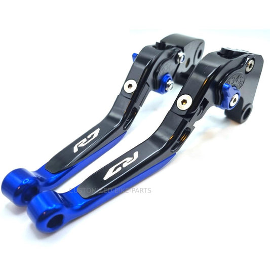 YAMAHA YZF-R7 2022-2025 Blue/Black Adjustable Extendable Brake & Clutch Levers