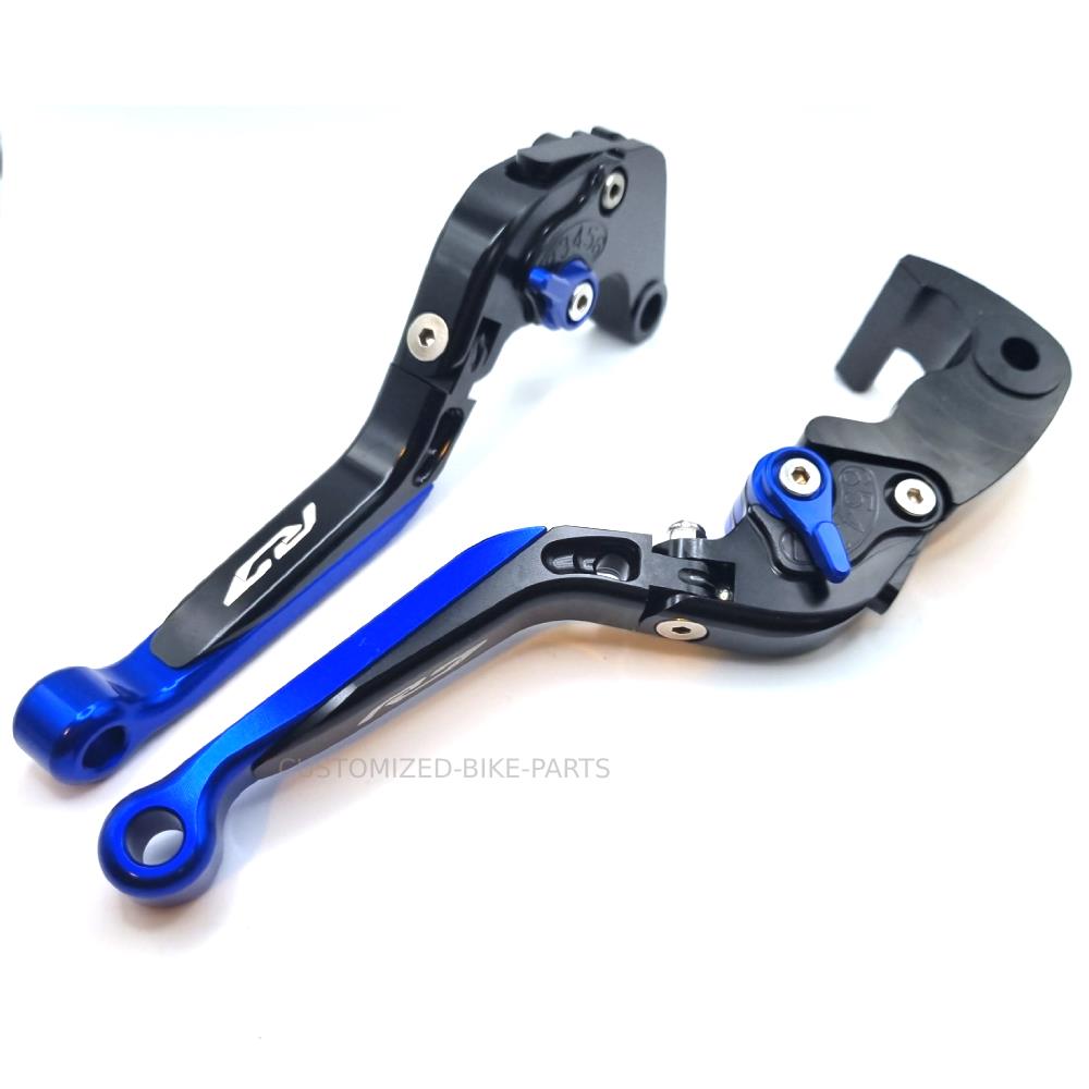 YAMAHA YZF-R7 2022-2025 Blue/Black Adjustable Extendable Brake & Clutch Levers