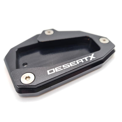 Black CNC Side Stand Kickstand Shoe Extender - Ducati Desert X 2022-2025