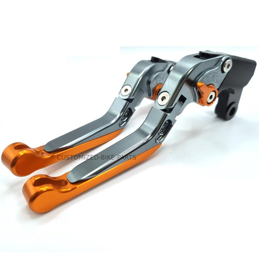 KTM 790 Duke 2018-2025 | Adjustable Clutch Brake Lever Set Titanium / Orange