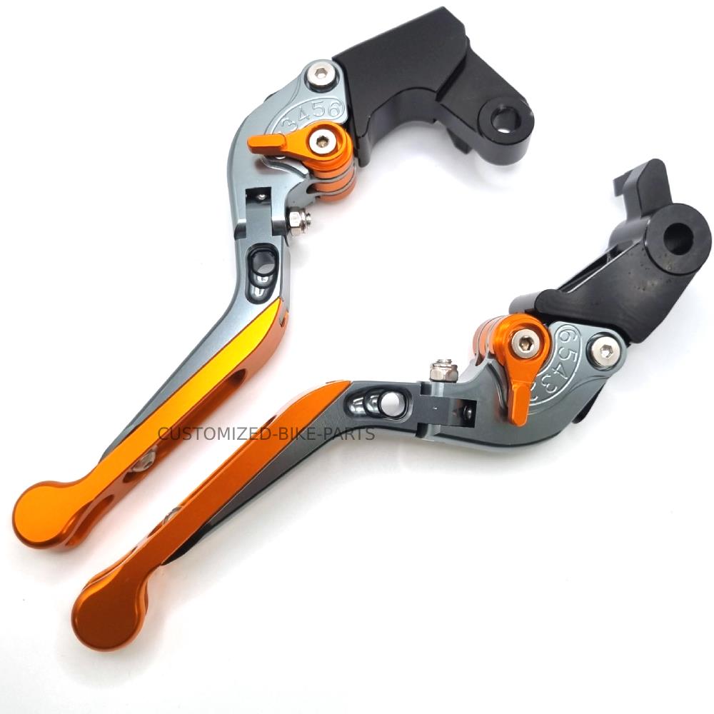KTM 790 Duke 2018-2025 | Adjustable Clutch Brake Lever Set Titanium / Orange