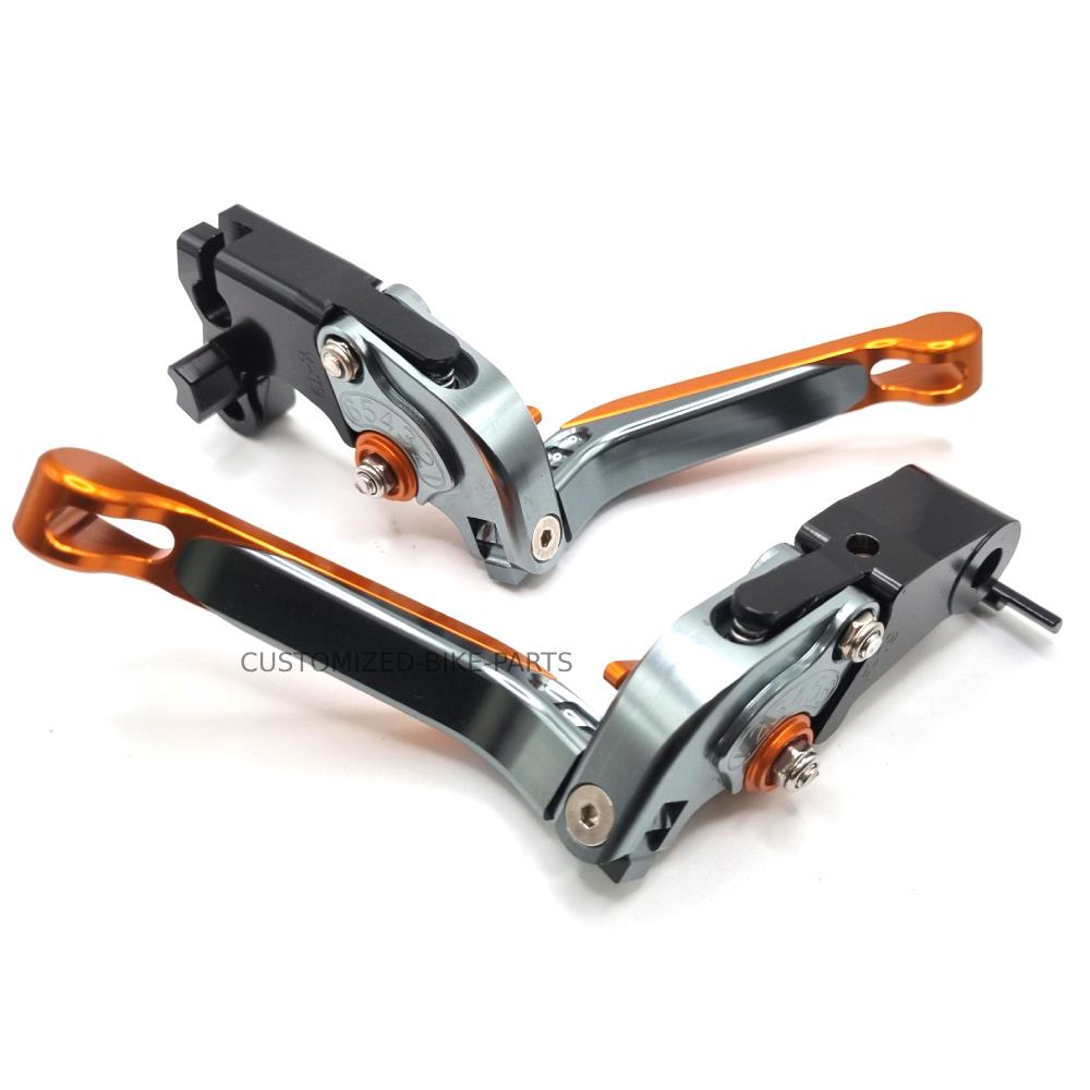 KTM 790 Duke 2018-2025 | Adjustable Clutch Brake Lever Set Titanium / Orange