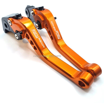 Short Clutch Brake Lever Set Orange For KTM 1290 Super Adventure R / S 2015-2025