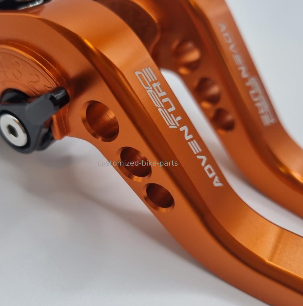Short Clutch Brake Lever Set Orange For KTM 1290 Super Adventure R / S 2015-2025