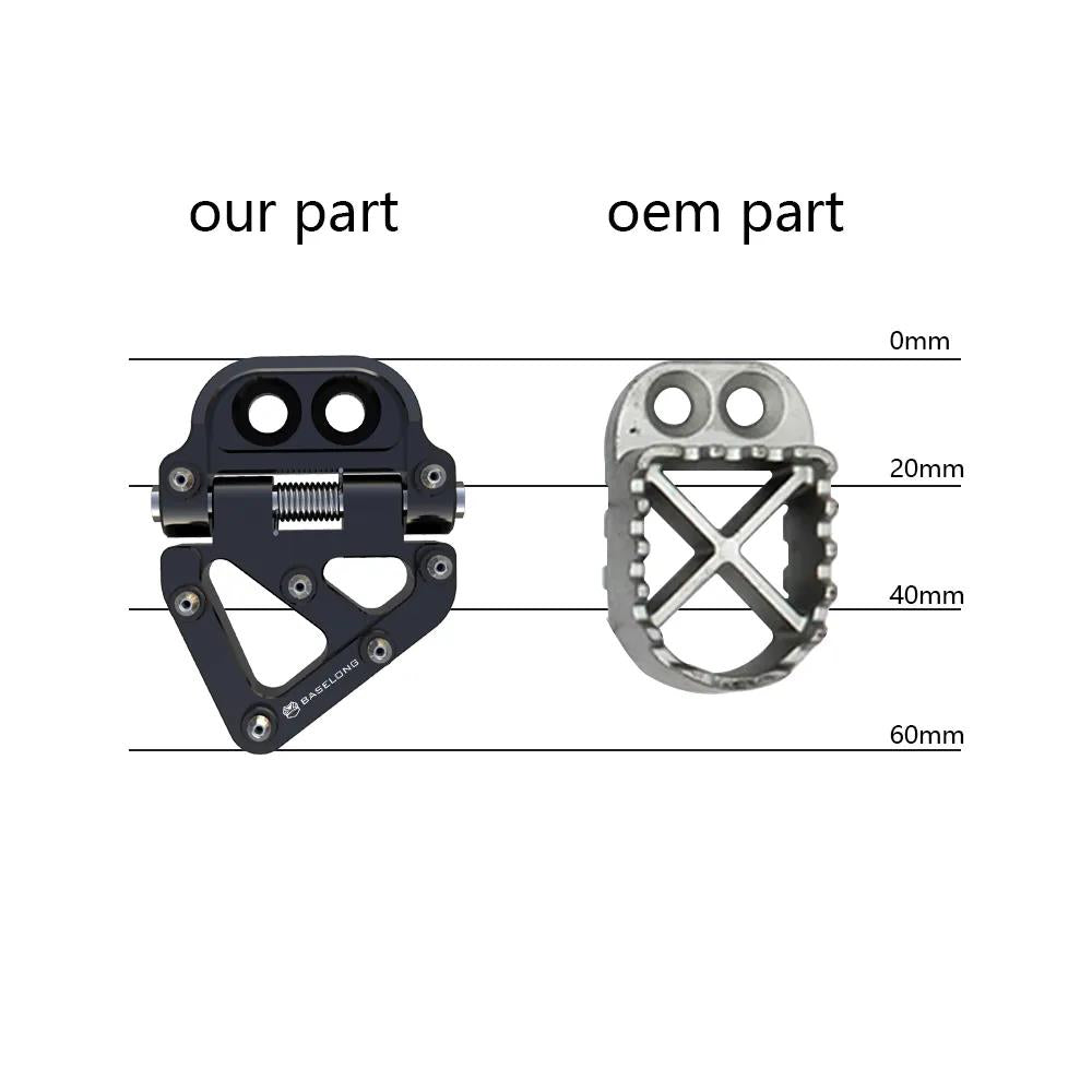 Folding Rear Brake Pedal Step Extension Plate - KTM 790 89 Adventure R 2018-2025