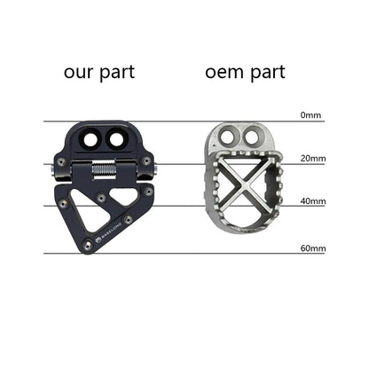 Folding Rear Brake Pedal Step Extension Plate - KTM 790 89 Adventure R 2018-2025