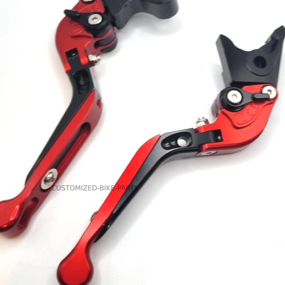 Red / Black Clutch & Brake Levers - Triumph SPEED FOUR 2005-2006
