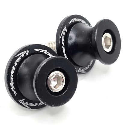 Honda CB750 Hornet 2023-2025 Black Rear Swingarm Spools Paddock Stand Bobbins