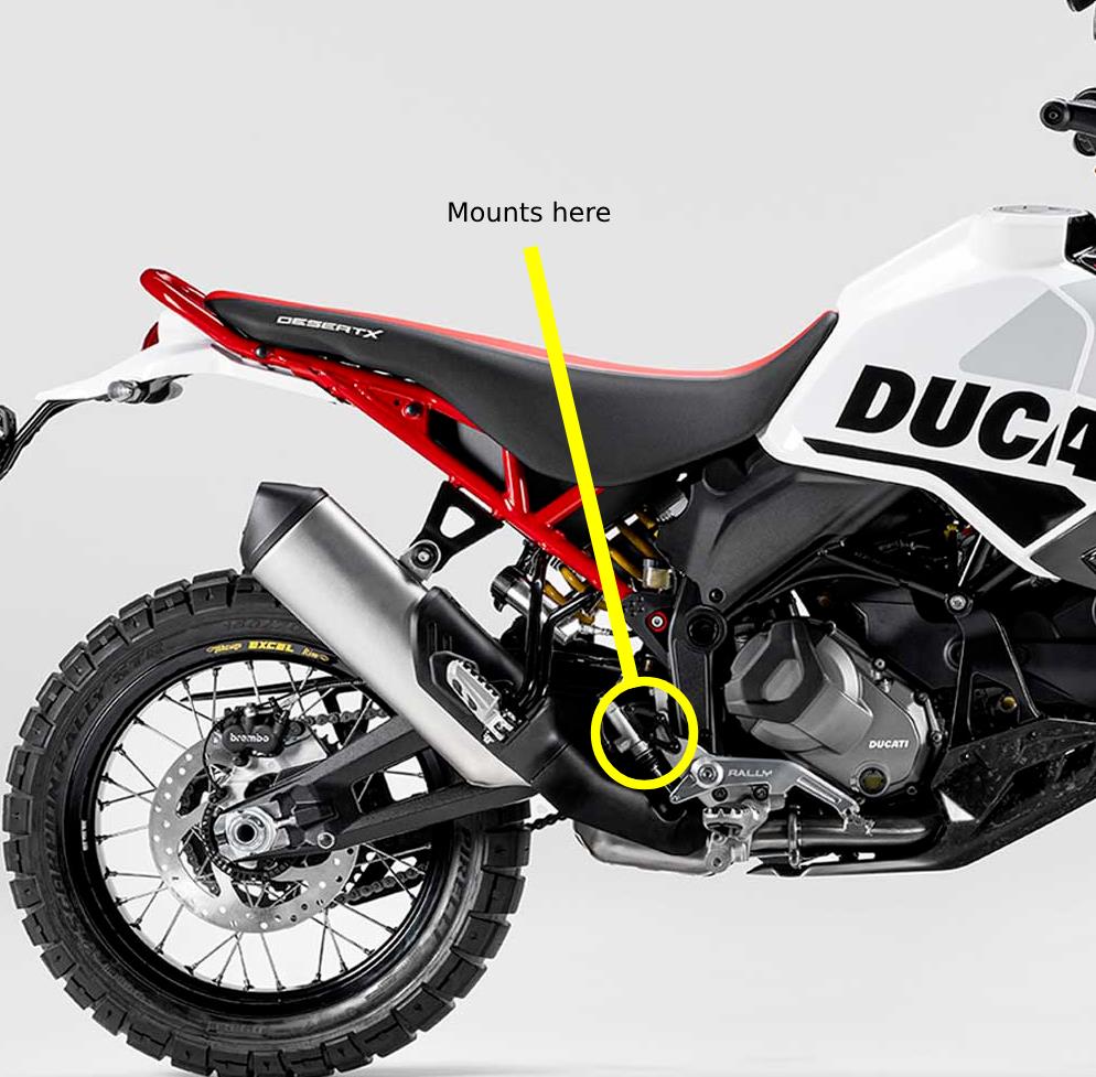 Rear Brake Master Cylinder Guard Protector - Ducati Desertx 2022-2025