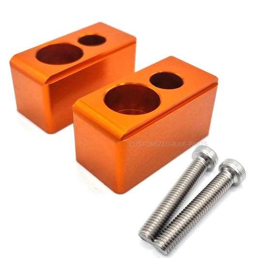 Orange 22mm Handlebar Mount Risers  - KTM XCW EXC EXCF 200 250 300 350 400 450