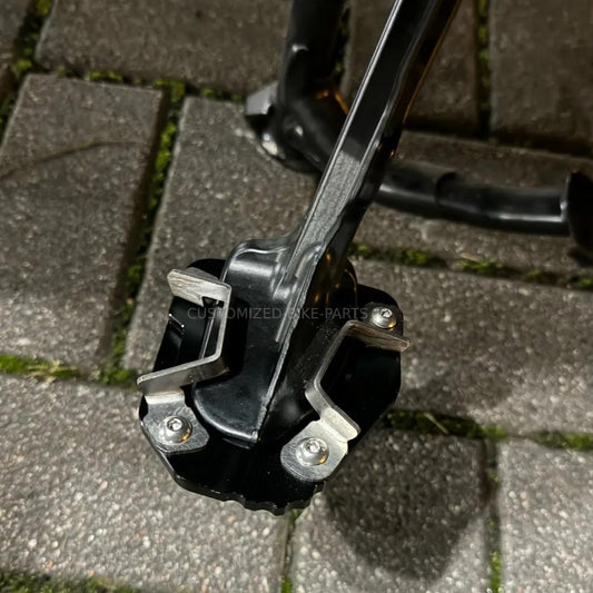 Black CNC Side Stand Kickstand Shoe Extender - Honda DCT NT 1100 2022-2025