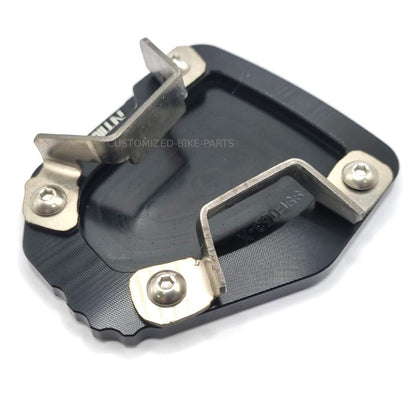 Black CNC Side Stand Kickstand Shoe Extender - Honda DCT NT 1100 2022-2025
