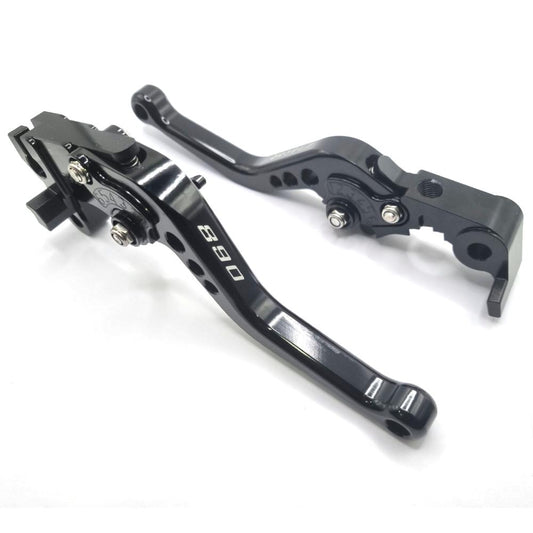 SHORT BLACK ADJUSTABLE BRAKE & CLUTCH LEVER SET For KTM 890 Duke R 2020-2025