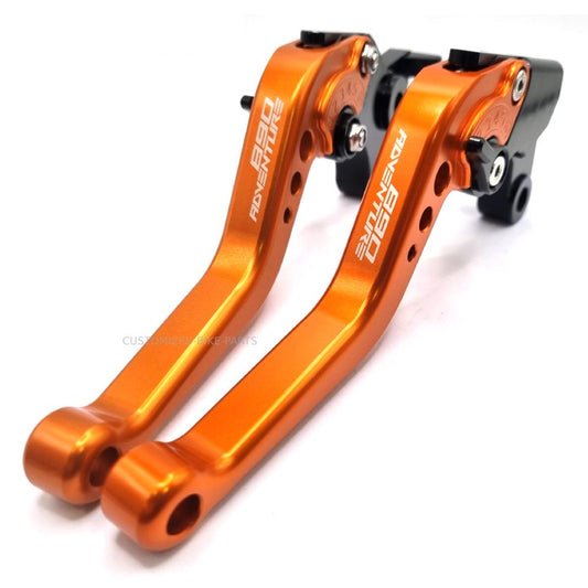 KTM 890 R / S Adventure 2019-2025 Short Clutch & Brake Lever Set - Orange