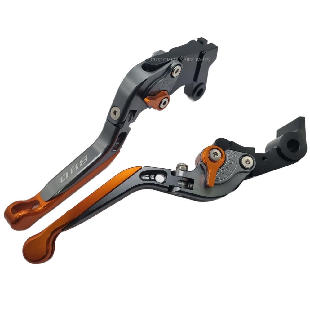KTM 890 Duke R 2020-2025 | Adjustable Clutch Brake Lever Set Titanium / Orange